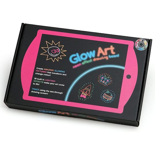 Marvin's Magic Pink Glow Art Neon Effect Drawing Board